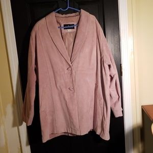 Suede Leather Dusty Pink 2X rafael womens coat